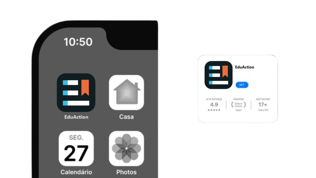 image phone contain the EduAction logo